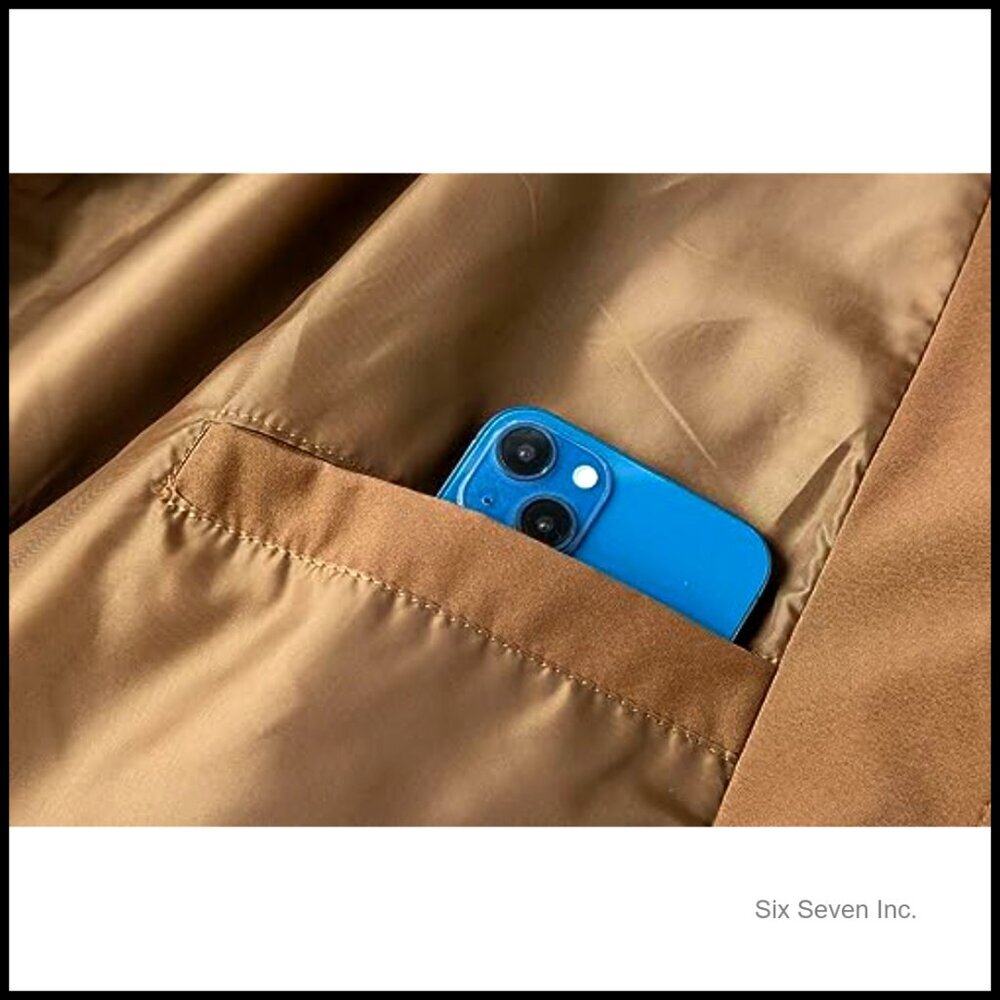 Lightweight Bomber Jacket Classic Casual Windbreaker Ribbed Trim Full Zip - Picture 4 of 6